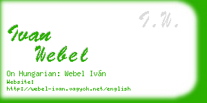 ivan webel business card